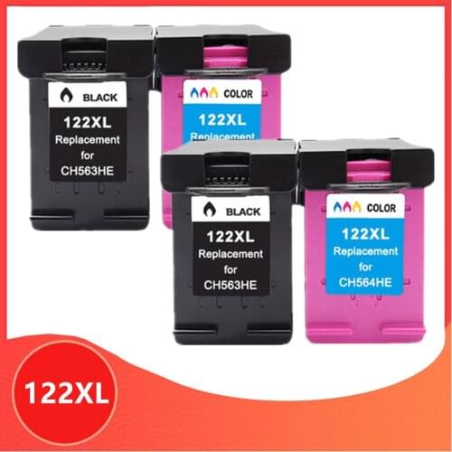 4pack 122XL Replacement for hp cartridge 122 xl for Deskjet 1510 2050 1000 1050 1050A 2000 2050A 2540 3000 3050 3052A printer