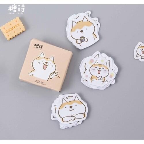 45pcs/lot Cute Dogs Decorative Diy Diary Stickers Kawaii Planner Scrapbooking Sticky Stationery Escolar School Supplies TZ145