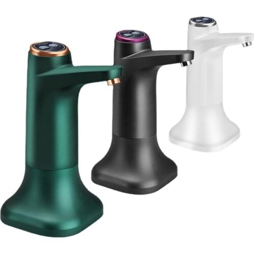 USB Rechargeable Electric Water Dispenser Pump Mute Automatic Drinking Barreled Water Bottle Pump with Base Accessories