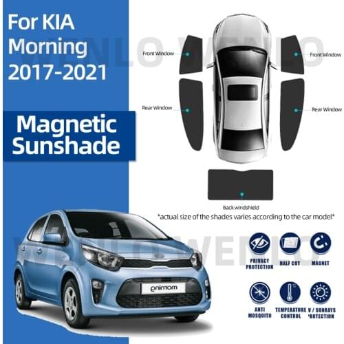 For Kia MORNING 2017-2021 Car Screen Shade Curtain Window Sunshield Windshield Cover Windscreen Sunshades Sun Protection Visor