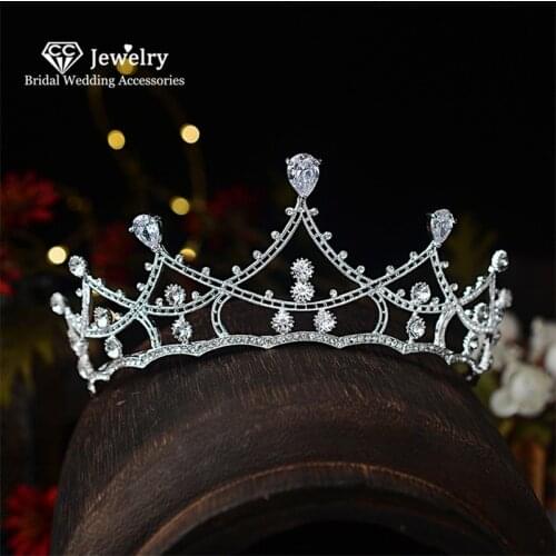 CC Bridal Crown Hairbands Luxury Wedding Hair Accessories for Women Headdress Dinner Party Fashion Jewelry Queen Headwear HG1034