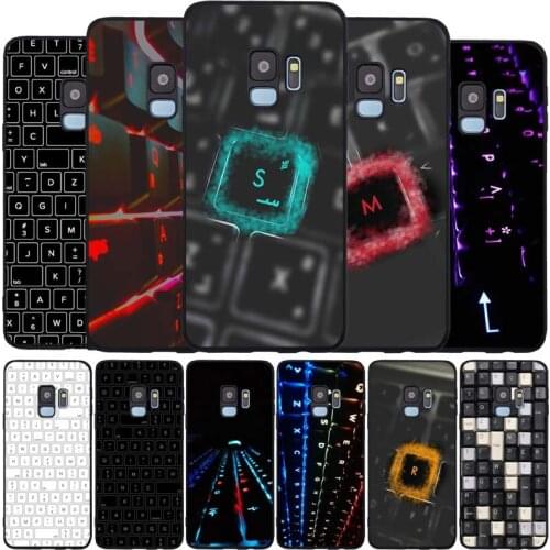 Keyboard black Soft phone Case For Samsung S20 S10 S9 S8 S7 edge Plus Lite Note 8 9 10 A6 A7 A8 A9 2018 Cover