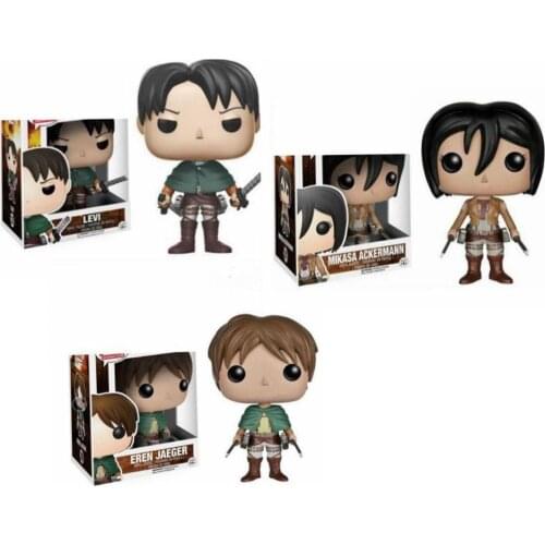 The attacking giant sergeant Levi 235# Mikasa 21# Jaeger 20# PVC Action Figure Collectible Model toys