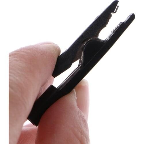 2 Pcs Insulated Alligator Clip 2mm Banana Female Adapter Meter Test Probe Black Red