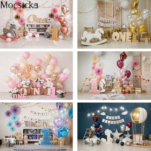 Baby One Birthday Cake Smash Photography Bacckdrop Newborn Children Birthday Portrait Background for Photo Studio Photocall