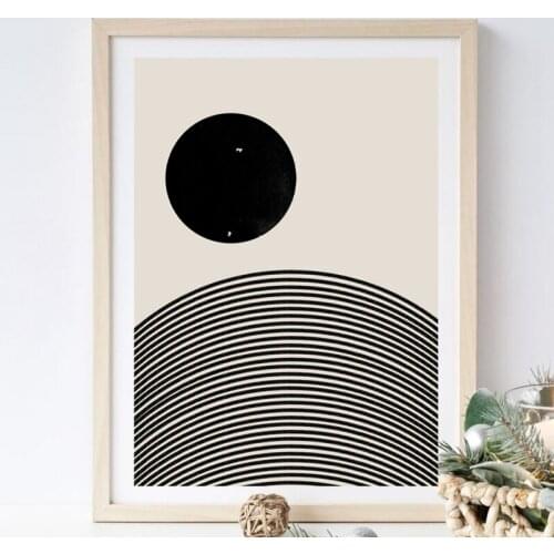 Woodblock Art Canvas Painting Picture Mid Century Illustration Ocean Waves Poster Prints Nautical Wall Art Decor Home Decoration