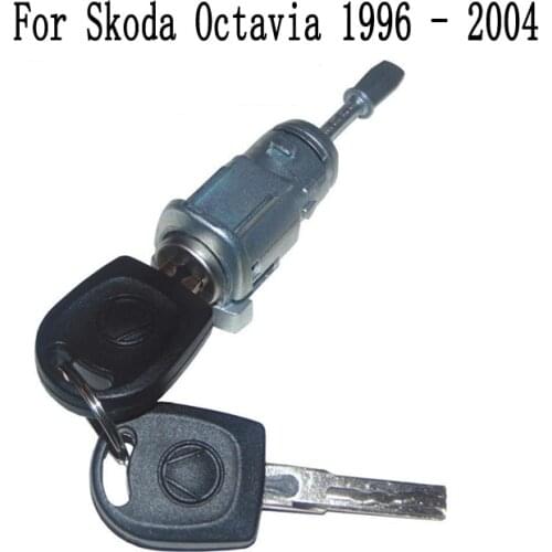 For Skoda Octavia 1996 - 2004 Car Door Lock And Key Barrel Complete Set 2/3 - 4/5 Doors Front Left 1U0837167