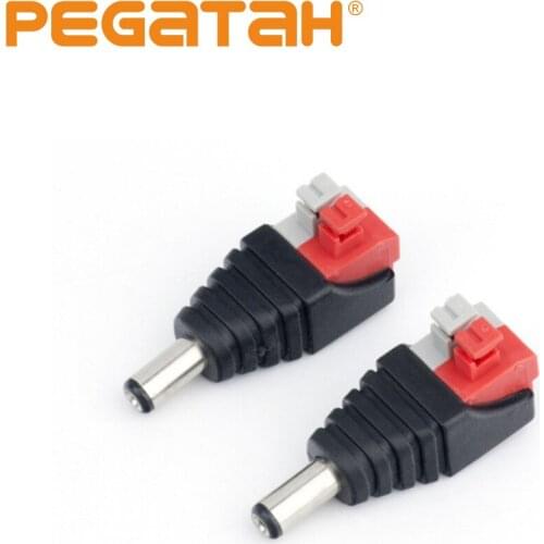 DC Connector Power 5.5x2.1mm JR52-A Jack Plug Adapter Led Strip And Electronic Lights Male Press DC Connectors For CCTV Camera