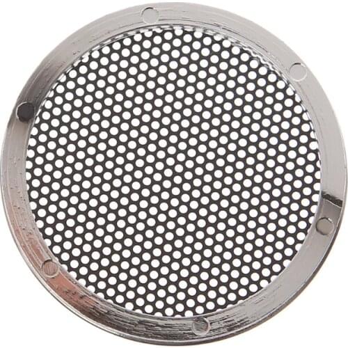 2 Pcs 1/2/3/4/5/6 Inch Speaker Steel Mesh Round Grill Protective Cover Circle