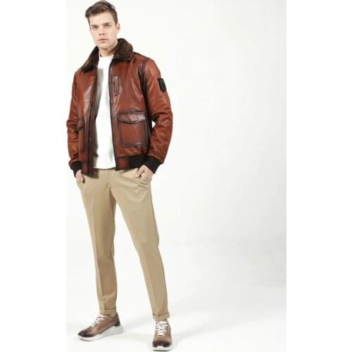 Mens Real Leather Lambskin Jacket Men Motorcycle winter coat Men Warm Genuine Leather Jackets large size suede casaco