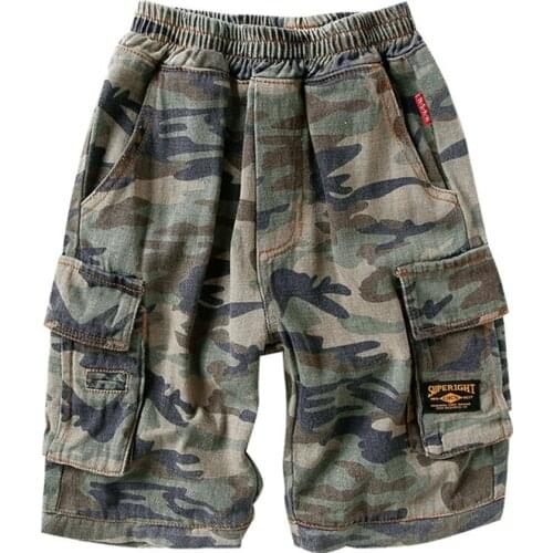 2020 summer hot sale Kids boys casual good cotton shorts children new camouflage style shorts pants for big boys 4-9 years