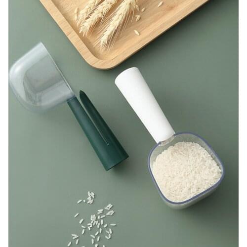 Reusable Sturdy Engraved Markings Food Measuring Scoop ABS Feeding Measuring Spoon Square Head for Kitchen