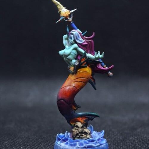 75mm Resin Model Mermaid Warrior Figure Unpainted No Color
