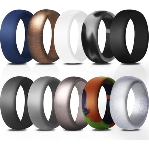 Fashion Silicone Ring Mens Outdoor Sports Silicone Ring Personality Mens Mountaineering Finger Accessories Simple Jewelry