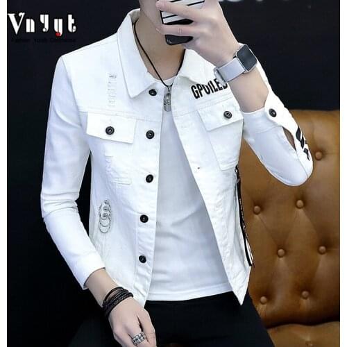 Mens denim jacket 2021 spring autumn street student new handsome clothes trend mens Korean thin teenager coat men