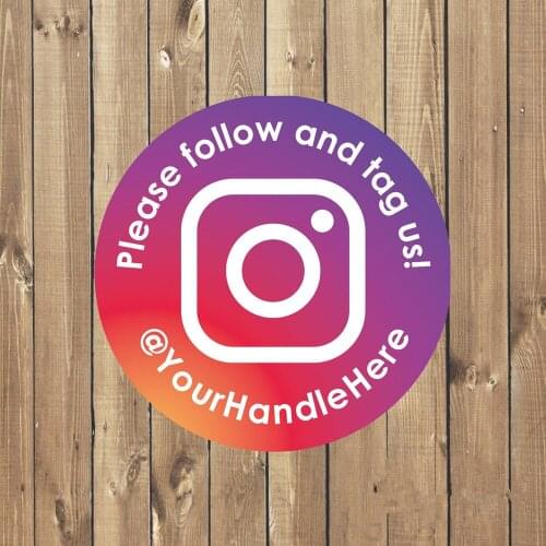 Personalize Social Media Stickers, Instagram Review Labels, Business Stickers, Order Package Lables