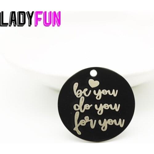 Be You Do You For You Charm Stainless Steel Charms Inspirational Pendant High Polish Mirror Surface Pendant