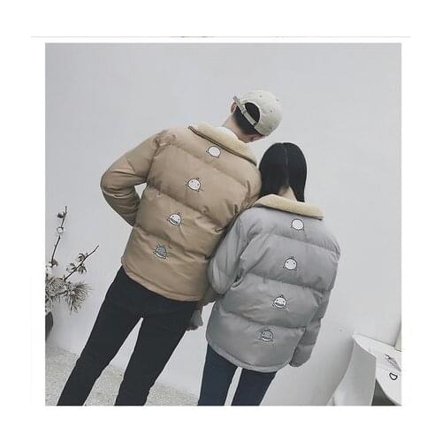 Sale Hot 2918 New Brand Winter Wadded Jacket Women Short Warm thick Break BF Cotton Padded Couple Coat Plus Size LX1154