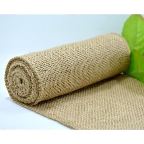 30CM *10M Natural Jute Burlap Fabric Roll For Country Rustic Party Decoration Gift Packing