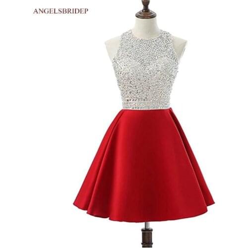 Sexy High-Neck Short Homecoming Dresses Gala Gowns Spark Beading Special Occasion Junior Graduation Formal party Gowns