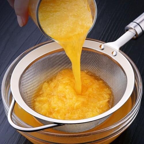 Skimmer Spoon Stainless Steel Fine Mesh Strainer for Food Kitchen Cooking Fat Oil Filter Skimming Grease and Foam