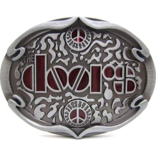 T-DISOM New Arrival Western Belt Buckles Doors Rock Music Belt Buckle For Mens Jeans Suit For PU Belts Drop shipping