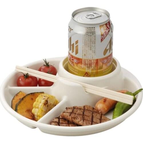 Breakfast Plate Divided Portable Barbecue Picnic Tray Healthy Eating Portion Control Plate Lunch Box Adults Kids Dinner Plate