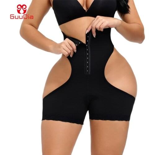 GUUDIA High Waist Tummy Control Panties with Hook Thong Shapewear Butt Lifter Sexy Booty Shapers Body Shaper Push Up Girdle
