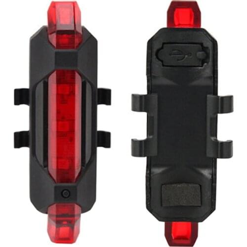 Waterproof USB Rechargeable Bicycle Tail Light 4 Modes Back Bike Flashing Safety Warning Lamp Bicycle Rear Light