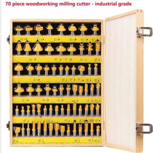 High grade 70 piece woodworking milling cutter trimming cutter woodworking engraving machine / bakelite milling / trimming