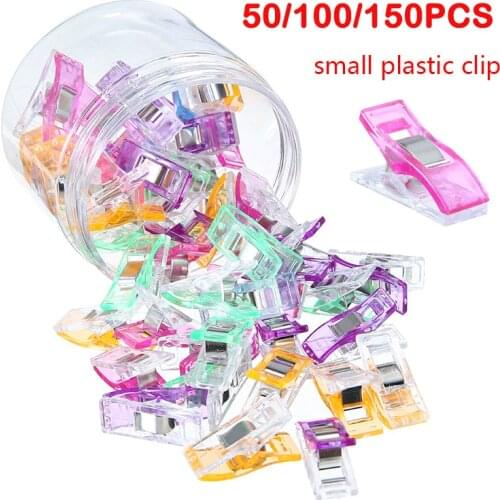 50/100/150PCs Sewing Clips Plastic Clips Quilting Crafting Crocheting Knitting Safety Clips Assorted Colors Binding Clips Paper