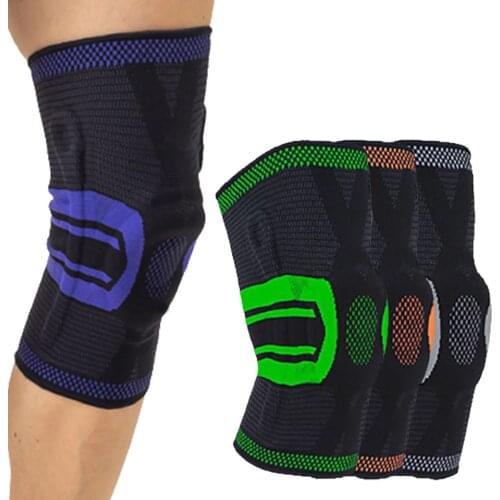 1Pcs Silicone Non-Slip Knee Pads Compression Tights Protect Knee Joint Prevent Sports Injuries Leg Support With Meniscus