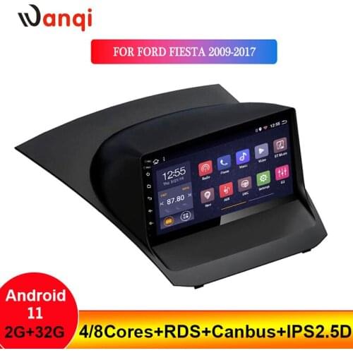 2+32G 9 inch Android 8.1 RDS Car GPS Navigation For 2009-2017 Ford Fiesta Multimedia System Canbus RDS Car Autoradio WiFi No DVD