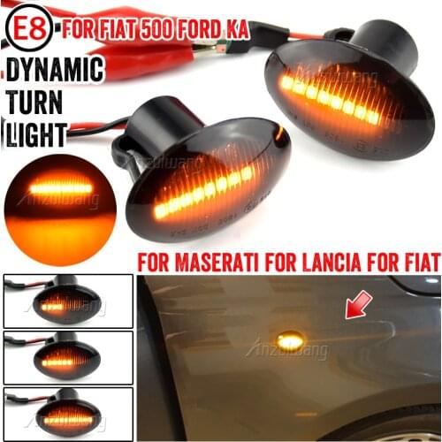 2X LED side marker light turn signal lamp clear for FIAT 4S 63 3P NUOVA 500 ABARTH Ford KA DESDE Lancia YPSILON Maserati
