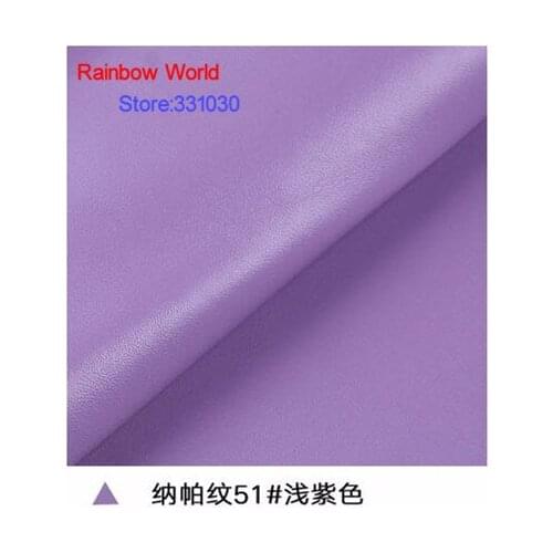 51# purple High Quality Nappa Stripes vein grain PU Leather fabric for DIY sofa bed shoes bags Garment material(138*100cm)