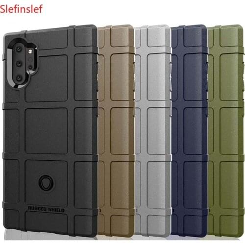 Armor Style Case For Samsung Galaxy Note10 Note 10 Plus + Shockproof Solid Rugged Soft TPU Silicone Case Cover Skin