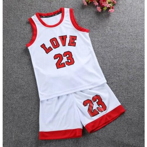 Kids Basketball Sets Boys Blank Basketball Jerseys Youth Sports Kits Children Running Uniforms Training Jerseys Shorts Sets