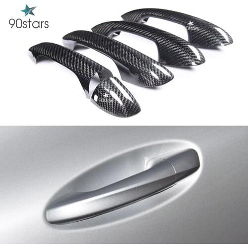 For Mercedes Benz C E S GLC GLE Class W205 W213 X253 C253 C292 Coupe W222 Carbon Fiber Car Side Door Handle Cover Trim