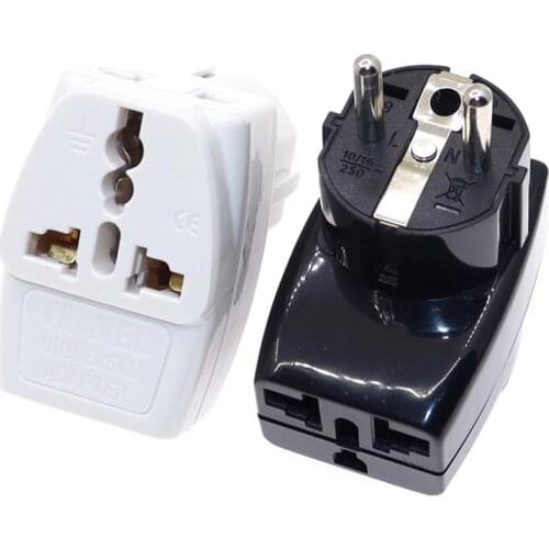 European KR EU Travel Adapter, AU UK American US To EU German Travel Adapter Electrical Plug Power Sockets Outlet