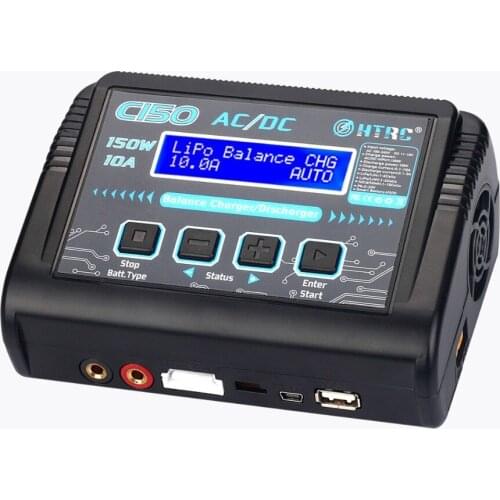 Hot Sale HTRC C150 Lipo Charger Battery Rc AC/DC 150W 10A RC Balance Discharger for LiPo LiHV LiFe Lilon NiCd NiMh Pb Battery