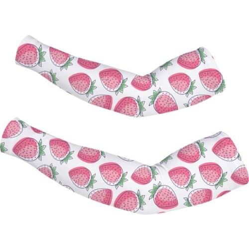 Fruits Cool Men Sport Cycling Running Bicycle UV Sun Protection Cuff Cover Protective Arm Sleeve Bike Arm Warmers Sleeves