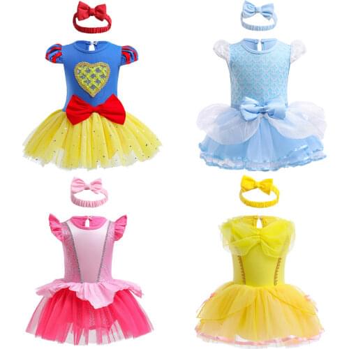 Summer Infant Baby Girls Princess Party Tutu Dress Snow Baby Birthday Photo Costumes Fashion Baby Clothing Princess Queen Dress
