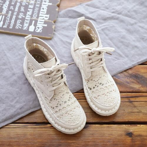 Summer bootie Ankle boots 2019 new shoes lace Mesh Cool Boots openwork boots hollow fashion women Rivet boots Botines Mujer
