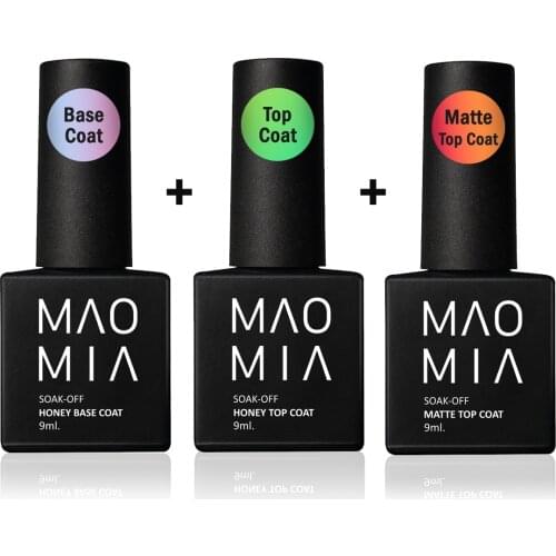 MAOMIA New Base coat Top coat Matte top coat Soak Off UV/LED 9ML Professional Salon Nail Paint Semi Permanent Manicure
