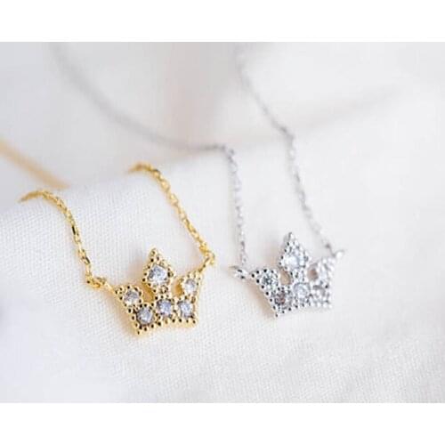 30PCS/lot Fashion rhinestone necklace Noble crown necklaces for women and color