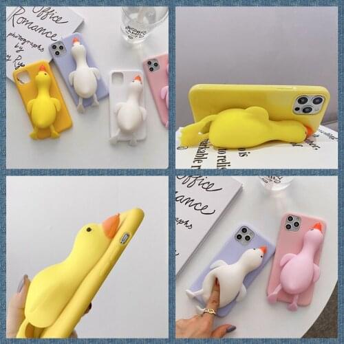 Cartoon Casing For Samsung Galaxy A01 M01 Core M51 M31 M21 M30S M20 M10 M20S M10S A10 A20 A30 Cover Duck Goose Stress Soft Case