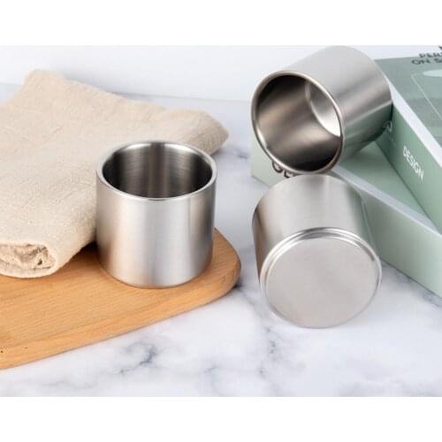 Mugs 200ml Set of 2 ,Stainless Steel Espresso Cups Set, Insulated Tea Coffee Mugs Double Wall Cups Dishwasher Safe
