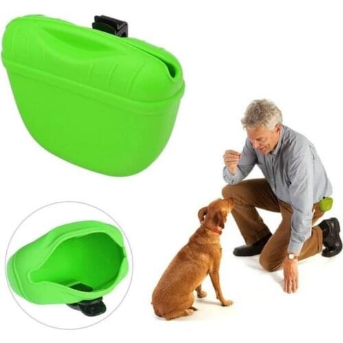 New Arrival Silicone Dogs Training Treat Bag Outdoor Detachable Pet Food Snack Waist Bag Dog Sided Bag Puppy Feeding Supplies
