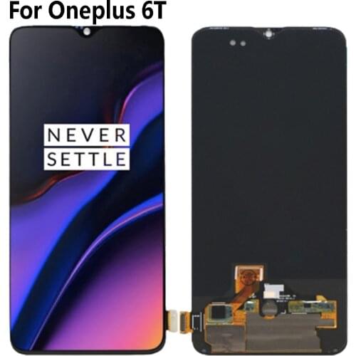 Original 6.41 "Amoled For Oneplus 6T A6010 A6013 LCD Display With Frame Touch Screen Digitizer Assembly
