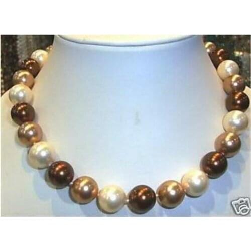 8mm South Sea Multicolor Shell Pearl Necklace 18" AAA